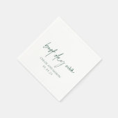Classic Forest Green Elegante Wedding Serviette (Ecke)