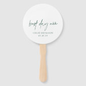 Classic Forest Green Forest Elegante Hochzeit Fächer (Vorderseite)