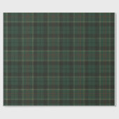 Classic Forest Green Plaid Christmas Geschenkpapier (Flach)