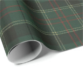 Classic Forest Green Plaid Christmas Geschenkpapier (Rolleneckpunkt)