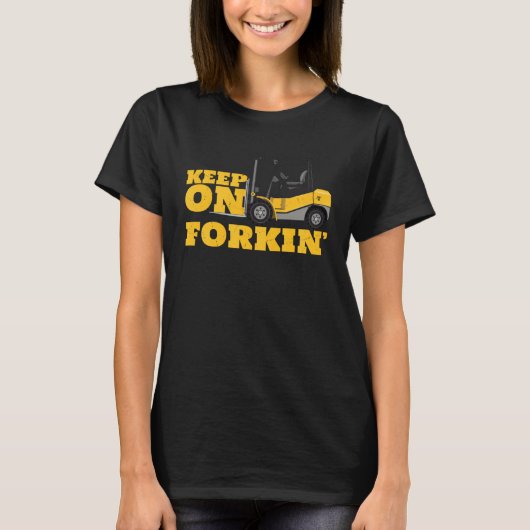 Classic Forklifter Cool Construction Worker Forkli T-Shirt (Vorderseite)
