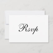 Classic Formal Black and White | QR Code Wedding RSVP Karte (Rückseite)