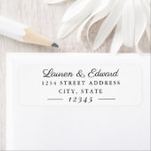Classic Formal Couple Names Wedding Rücksendeadres (Insitu)
