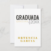 CLASSIC FORMAL Graduada GRACIAS Karte (Vorderseite)