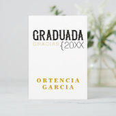 CLASSIC FORMAL Graduada GRACIAS Karte (Stehend Vorderseite)