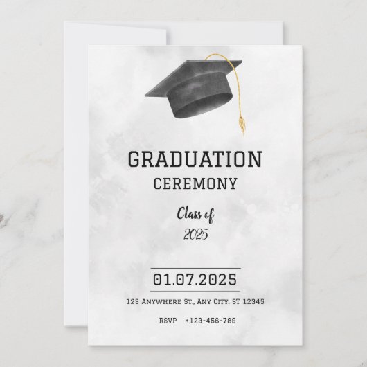 Classic Formal Graduation Announcement  Einladung (Vorderseite)