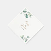 Classic Formal Green Blätter Wedding Napkins Serviette (Ecke)