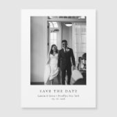 Classic Formal Magnetic Wedding Save The Date Magnetkarte (Vorderseite)