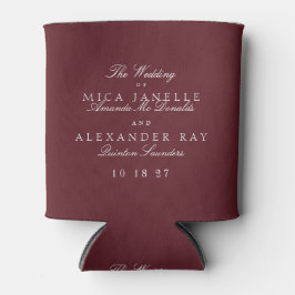 Classic Formal Maroon Burgundy White Wedding Gesch Dosenkühler
