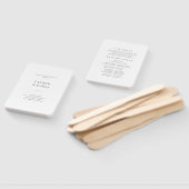 Classic Formal Modern Wedding Program Fan Fächer (Non-assembled)