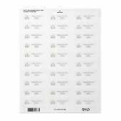 Classic Formal Monogram Crest Return Address Label (Vorne)