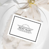 Classic Formal Schwarz-weiß Trauzeuge Vorschlag Ca Einladung