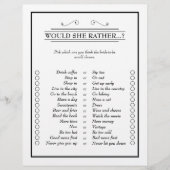 Classic Formal Two-Sided Bingo Brautparty Games (Vorderseite)