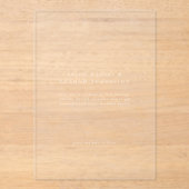 Classic Formal Wedding Acrylic Acryleinladungen (Vorderseite)