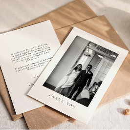 Classic Formal Wedding Foto Danke Karte