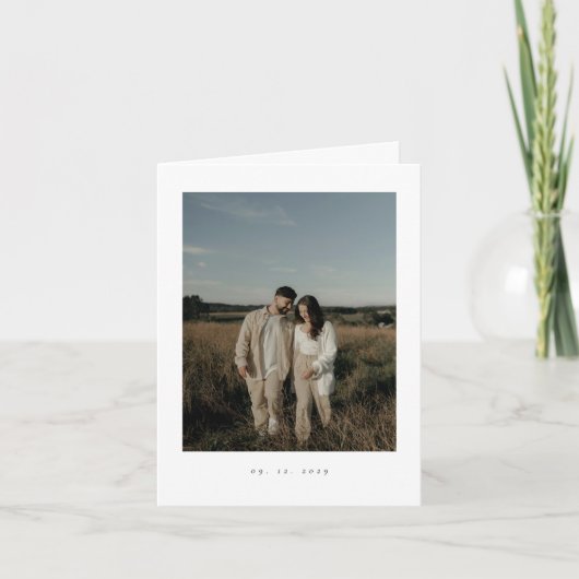 Classic Formal Wedding Photo Folded Invitation Einladung (Vorderseite)