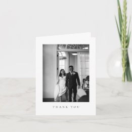 Classic Formal Wedding Photo Folded Thank You Card Dankeskarte