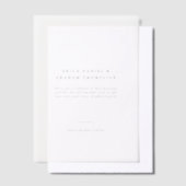 Classic Formal Wedding Photo Invitation Pergament Einladungen (Versetzt)