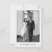 Classic Formal Wedding Photo Monogram Thank You Dankeskarte (Vorderseite)