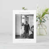 Classic Formal Wedding Photo Save the Date (Stehend Vorderseite)