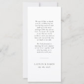 Classic Formal Wedding Photo Strip Thank You Card (Rückseite)