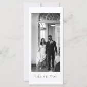 Classic Formal Wedding Photo Strip Thank You Card (Vorderseite)