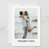 Classic Formal Wedding Photo Thank You Card Dankeskarte (Vorderseite)