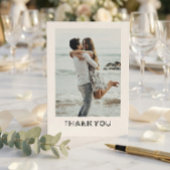 Classic Formal Wedding Photo Thank You Card Dankeskarte