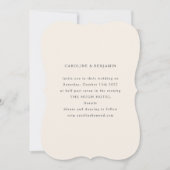 Classic formale Elfenbein Ecru Einzigartige Form H Einladung (Vorderseite)