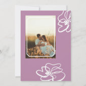Classic Foto Bale Mauve Floral Wedding Einladung (Rückseite)