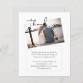 Classic FOTO Budget Hochzeit Dankeschön Card (Vorne/Hinten)