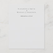 Classic FOTO Budget Hochzeit Dankeschön Card (Rückseite)