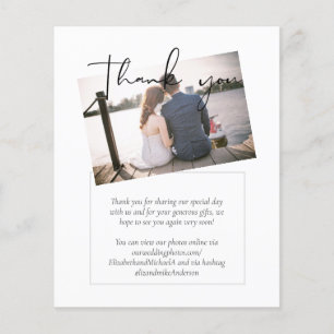 Classic FOTO Budget Hochzeit Dankeschön Card
