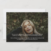 Classic Foto Collage Moderner Abschluss Ankündigung (Rückseite)