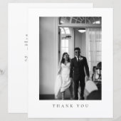 Classic Foto für feierliche Hochzeiten Danke Karte (Vorne/Hinten)