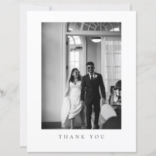 Classic Foto für feierliche Hochzeiten Danke Karte