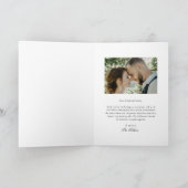 Classic Foto Wedding Dankeskarte (Innenseite)