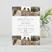 Classic Foto Wedding Einladung (Stehend Vorderseite)