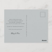 Classic Four | Multi Foto Wedding Vielen Dank Postkarte (Rückseite)