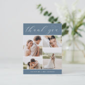 Classic Four | Multi Foto Wedding Vielen Dank Postkarte (Stehend Vorderseite)