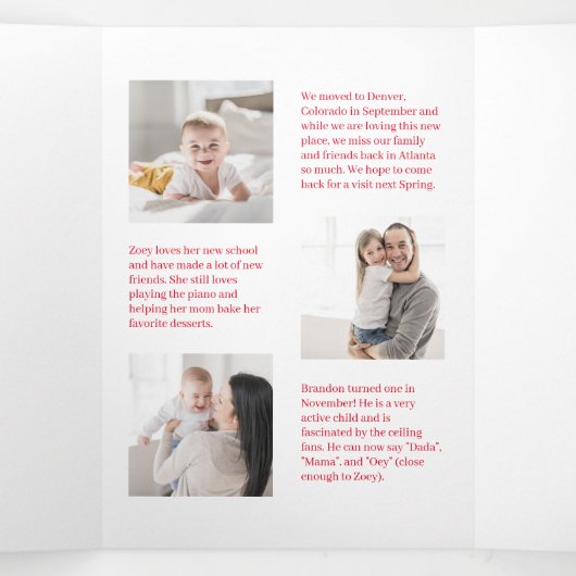 Classic Frame EDITABLE FARBURG DREISLAUFkarte Dreifach Gefaltete Einladung (Innenseite Mitte)