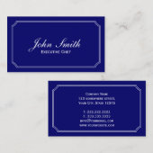 Classic Frame Navy Blue Koch Beruflich Visitenkarte (Vorne/Hinten)