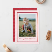Classic Frame Portrait Foto Valentine's Day Card Mitteilungskarte (Vorderseite/Rückseite Beispiel)