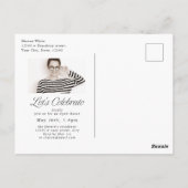 Classic Framed Elegant Script Photo Graduation Postkarte (Rückseite)