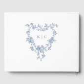 Classic French Blue Ribbon Bow Gästebuch (Rückseite)