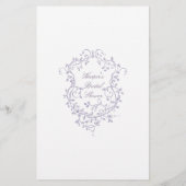 Classic French Lavender Bridal Shower Game  (Rückseite)