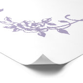 Classic French Lavender Bridal Shower Welcome Poster (Ecke)