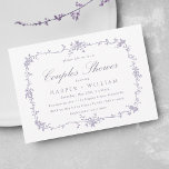 Classic French Lavender Floral Couples Shower Einladung<br><div class="desc">Elegant French victorian lavender floral couples shower invitation with custom text on the back.
For more advanced customization of this design,  please click the DESIGN TOOL BUTTON above!</div>