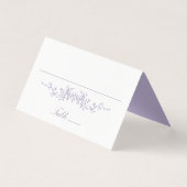 Classic French Lavender Floral Wedding Place Card (Vorderseite)