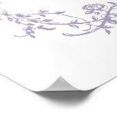 Classic French Lavender Floral Wedding Welcome Poster (Ecke)